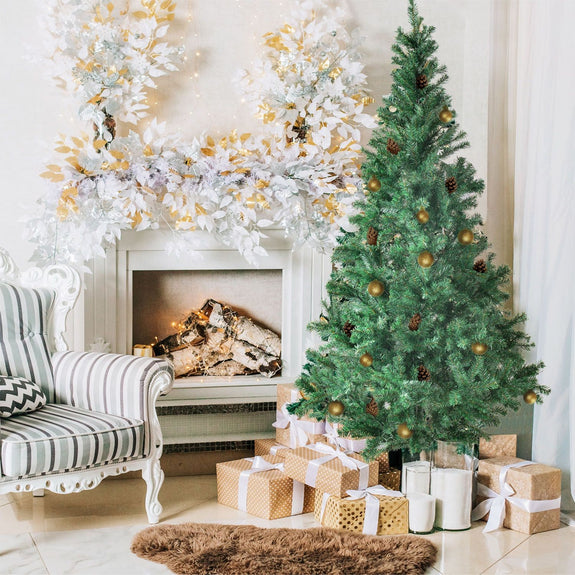 Kunstkerstboom / Kerstboom - 210 x 98 cm - Incl. Voet - Afbeelding 2