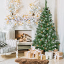 Kunstkerstboom / Kerstboom - 120 x 59 cm - Sneeuw - Incl. Voet
