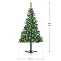 Kunstkerstboom / Kerstboom - 120 x 59 cm - Sneeuw - Incl. Voet