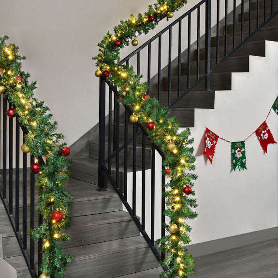 Kunstkerstslinger / Sparrenslinger / Kerstslinger - 10 Meter - 200 LED's - Binnen & Buiten - Afbeelding 11