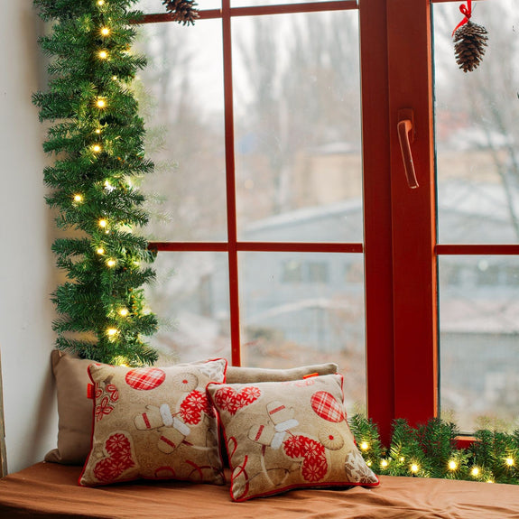 Kunstkerstslinger / Sparrenslinger / Kerstslinger - 10 Meter - 200 LED's - Binnen & Buiten - Afbeelding 10