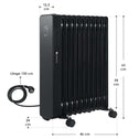 Elektrische verwarming / radiator - 2500 Watt - Zwart