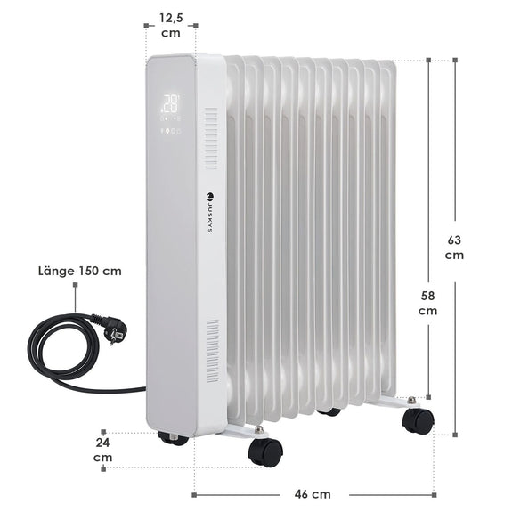 Elektrische verwarming / radiator - 2500 Watt - Wit - Afbeelding 12
