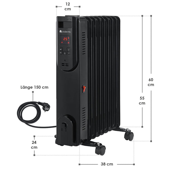 Elektrische kachel / radiator - Zwart - 2000W - Afbeelding 7