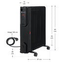 Juskys Elektrische kachel / radiator - Zwart - 2500W