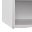 Schoenenkast 10 vakken -  wit - incl. zitkussen