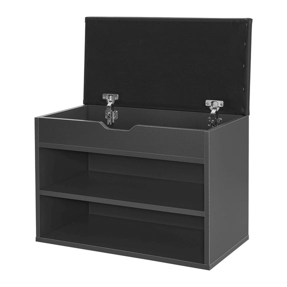 Schoenenkast / schoenenrek 2 vakken - 60 x 30 x 44 cm - Donkergrijs - Afbeelding 4