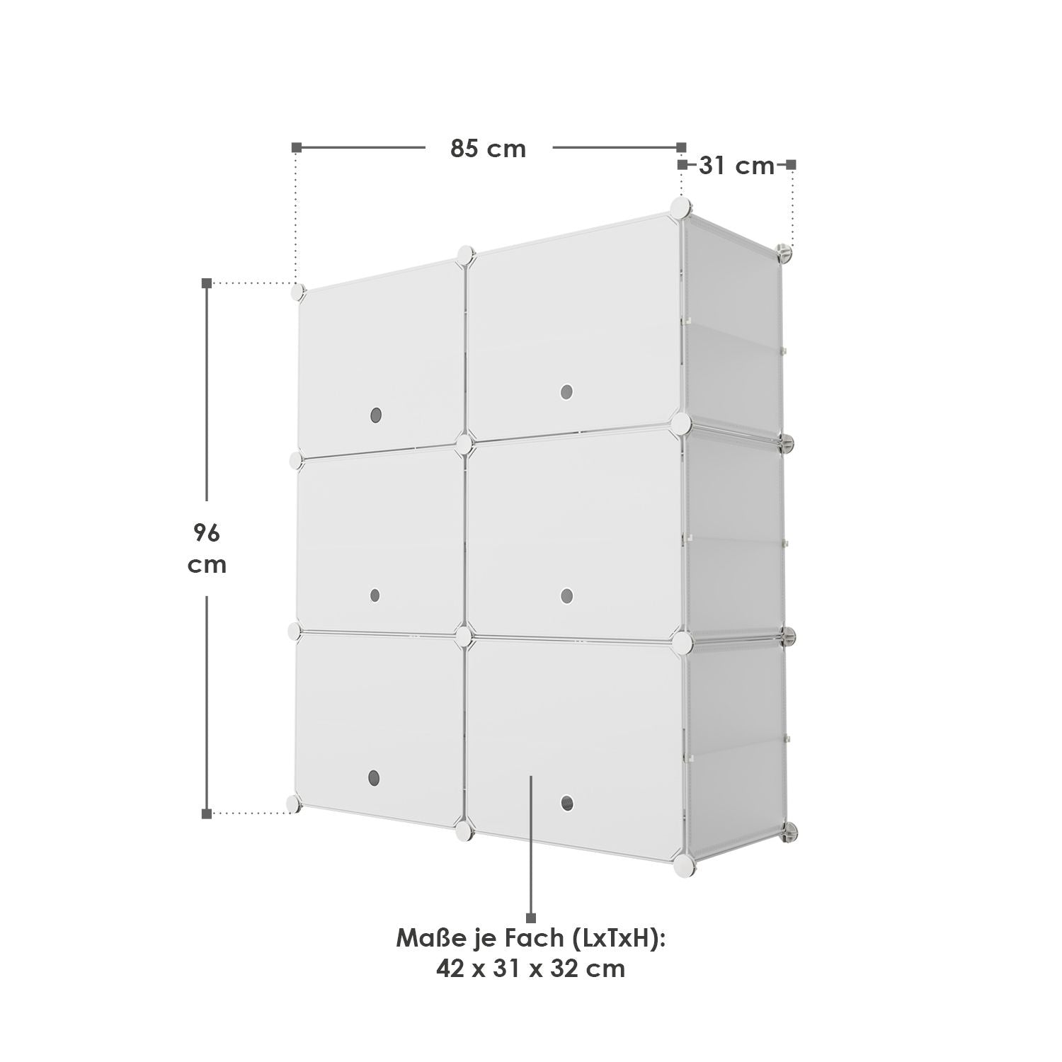 Schoenenkast / Schoenenrek - 85 x 96 x 31 cm - Wit