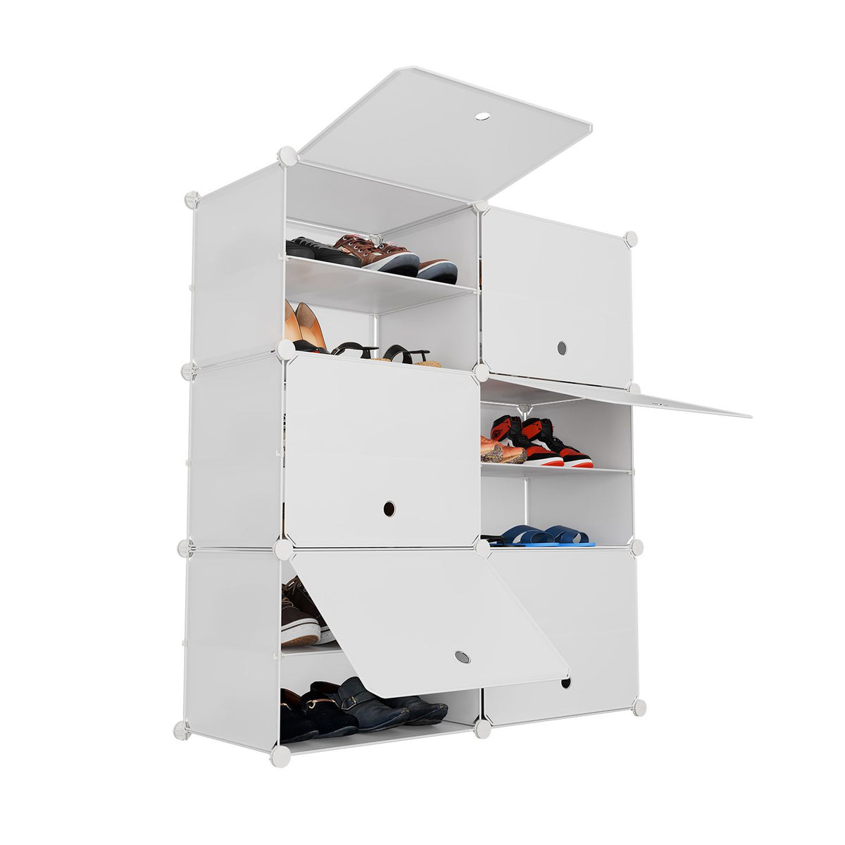 Schoenenkast / Schoenenrek - 85 x 96 x 31 cm - Wit