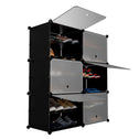 Schoenenkast / Schoenenrek - 85 x 96 x 31 cm - Zwart