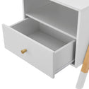 Nachtkastje Jamie - wit/houtkleur - 1 lade
