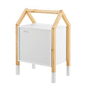 Houten Nachtkastje / Kindernachtkastje Enny - Wit / Houtkleur - 2 Lades
