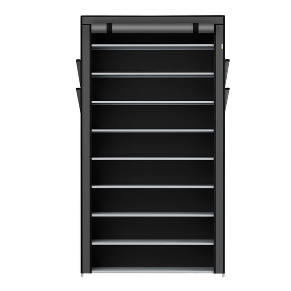 Schoenenkast / Schoenenrek L - 9 Niveaus - Stof - Grijs - Incl. Zijvakken - Afbeelding 3