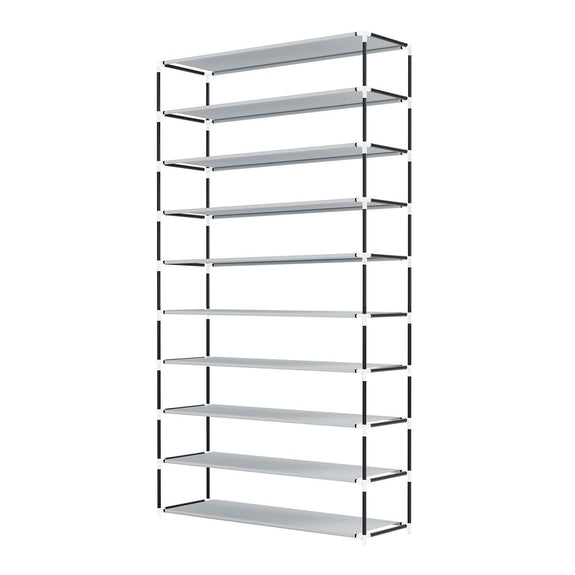 Schoenenkast / Schoenenrek L - 9 Niveaus - Stof - Grijs - Incl. Zijvakken - Afbeelding 5