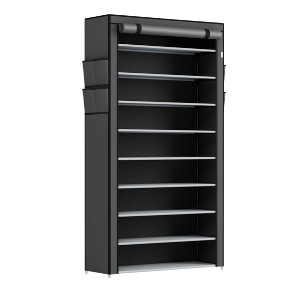 Schoenenkast / Schoenenrek L - 9 Niveaus - Stof - Grijs - Incl. Zijvakken - Afbeelding 1
