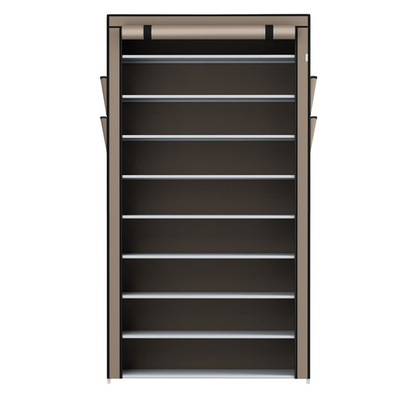 Schoenenkast / Schoenenrek L - 9 Niveaus - Stof - Lichtbruin - Afbeelding 3