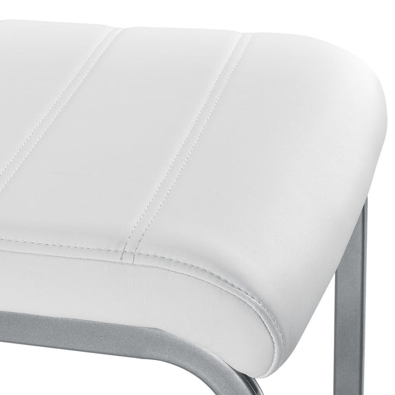 2 Eetkamerstoelen / stoel - Vegas - Kunstleer - Wit - Afbeelding 9