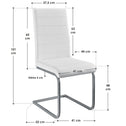 2 Eetkamerstoelen / stoel - Vegas - Kunstleer - Wit