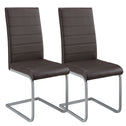 2 Eetkamerstoelen / stoel - Vegas - Kunstleer - Bruin