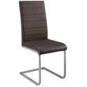 4 Eetkamerstoelen / stoel - Vegas - Kunstleer - Bruin