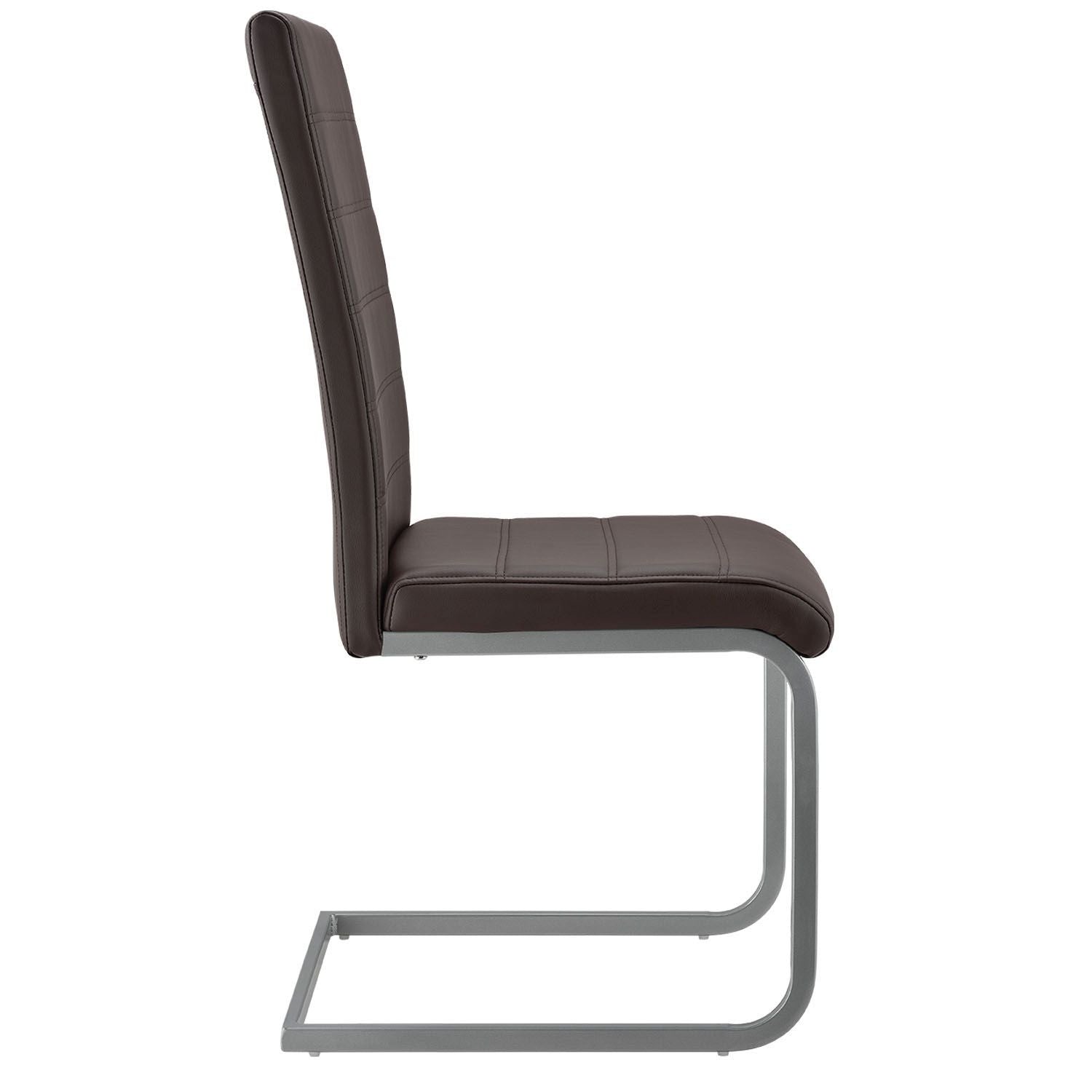 4 Eetkamerstoelen / stoel - Vegas - Kunstleer - Bruin