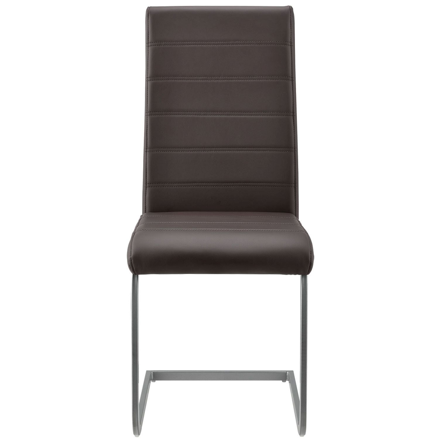 4 Eetkamerstoelen / stoel - Vegas - Kunstleer - Bruin