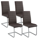 4 Eetkamerstoelen / stoel - Vegas - Kunstleer - Bruin