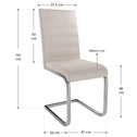 2 Eetkamerstoelen / stoel - Vegas - Kunstleer - Beige