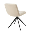 Eetkamerstoel / Draaistoel Dallas - Set van 2 - Beige - Metalen onderstel