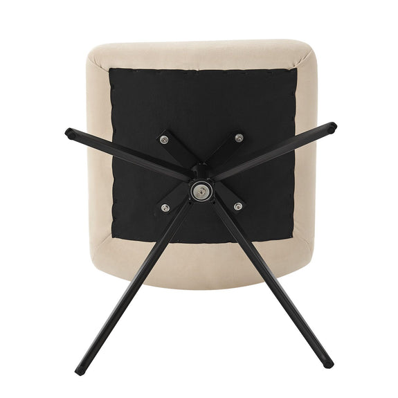 Eetkamerstoel / Draaistoel Dallas - Set van 2 - Beige - Metalen onderstel - Afbeelding 6
