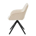Eetkamerstoel / Draaistoel / Kuipstoel Clyde - Beige - Metalen onderstel