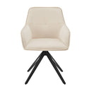 Eetkamerstoel / Draaistoel / Kuipstoel Clyde - Beige - Metalen onderstel