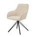 Eetkamerstoel / Draaistoel / Kuipstoel Clyde - Beige - Metalen onderstel
