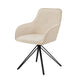 Eetkamerstoel / Draaistoel / Kuipstoel Clyde - Beige - Metalen onderstel