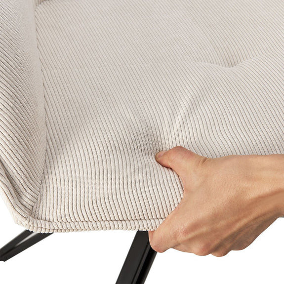 Eetkamerstoel / Draaistoel / Kuipstoel Clyde - Corduroy Beige - Afbeelding 7