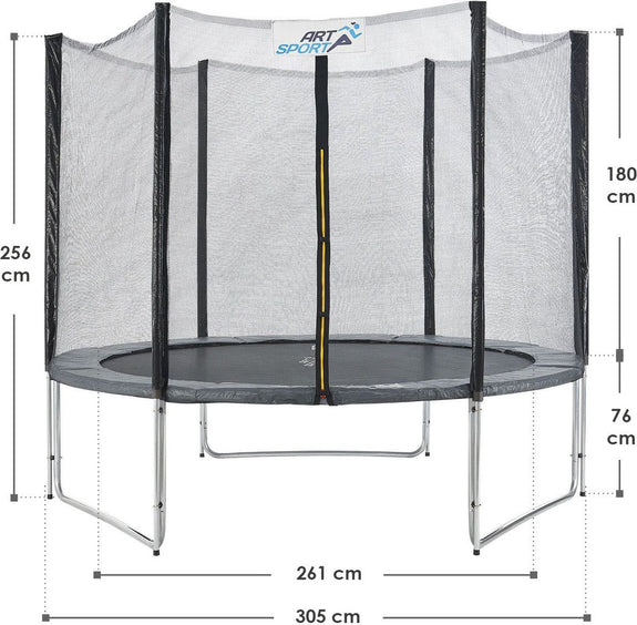 Trampoline - Jampino - ø305 cm - Grijs - Afbeelding 6