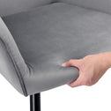 Loungestoel / Eetkamerstoel Tarje - 2-Delig - Grijs - Velvet