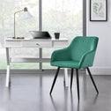 Loungestoel / Eetkamerstoel Tarje - 2-Delig - Groen - Velvet