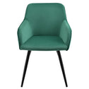 Loungestoel / Eetkamerstoel Tarje - 2-Delig - Groen - Velvet
