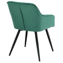 Loungestoel / Eetkamerstoel Tarje - 2-Delig - Groen - Velvet