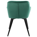 Loungestoel / Eetkamerstoel Tarje - 2-Delig - Groen - Velvet