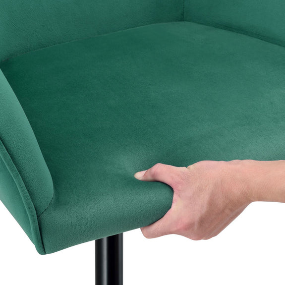 Loungestoel / Eetkamerstoel Tarje - 2-Delig - Groen - Velvet - Afbeelding 9