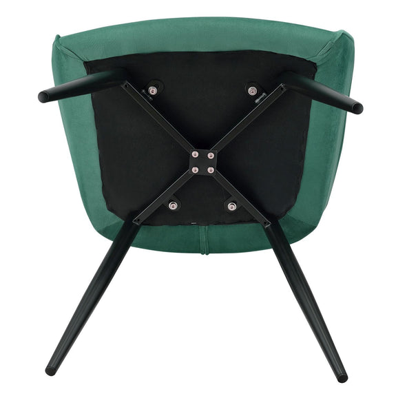 Loungestoel / Eetkamerstoel Tarje - 2-Delig - Groen - Velvet - Afbeelding 10