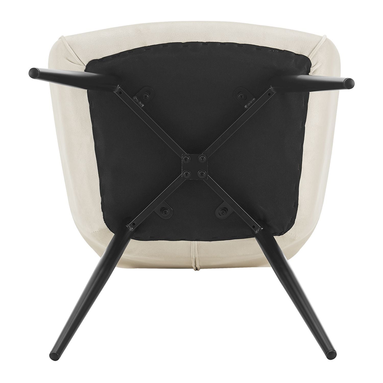 Loungestoel / Eetkamerstoel Tarje - 2-Delig - Zandkleur - Velvet