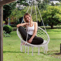 Eenpersoons Hangstoel Cadras - Beige - 105 x 60 cm - Incl. Zitkussen