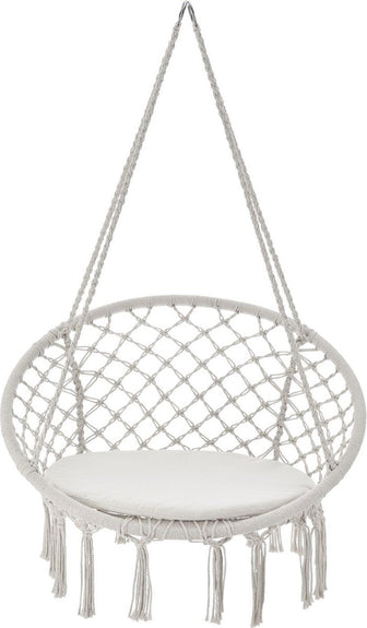 Eenpersoons Hangstoel Cadras - Beige - 105 x 60 cm - Incl. Zitkussen - Afbeelding 3