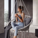 Eenpersoons Hangstoel Cadras - Beige - 105 x 60 cm - Incl. Zitkussen