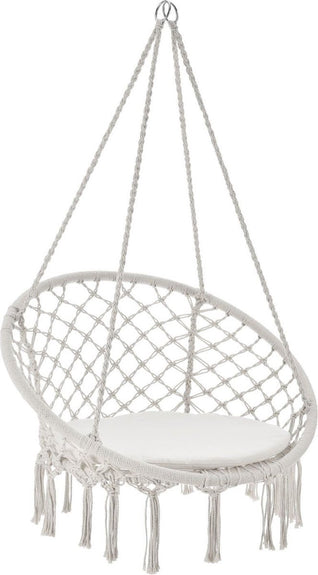 Eenpersoons Hangstoel Cadras - Beige - 105 x 60 cm - Incl. Zitkussen - Afbeelding 1