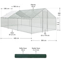 Kippenren / Kippenhok - HLS25T - 300 x 600 x 200 cm