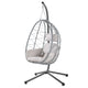 Polyrotan hangstoel Aria - Lichtgrijs - Incl. onderstel